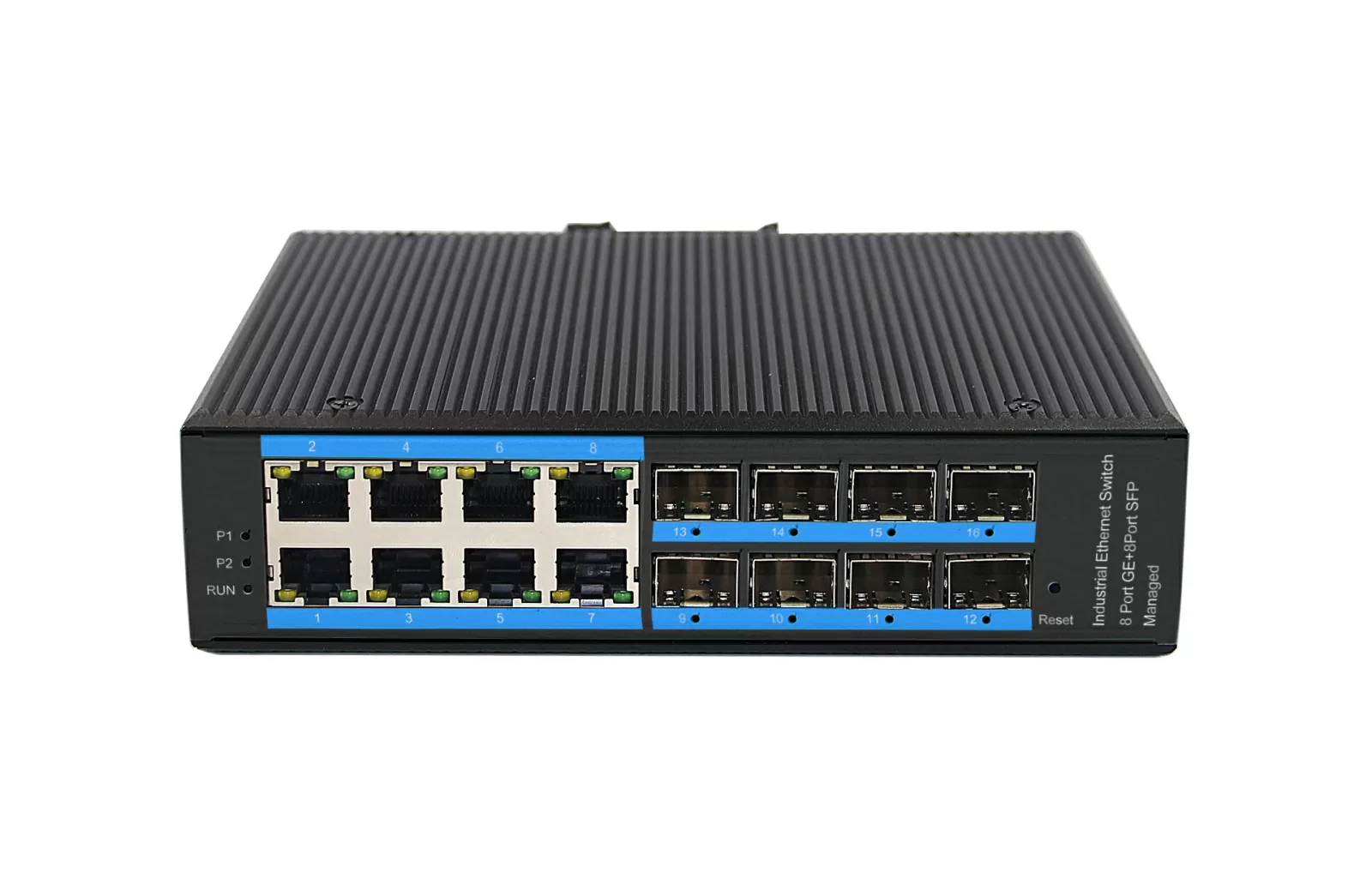 Industrial grade rugged 8 port gigabit + 8 port SFP uplink L2 managed switch 8 port POE ZX88GSP-M-SFP 