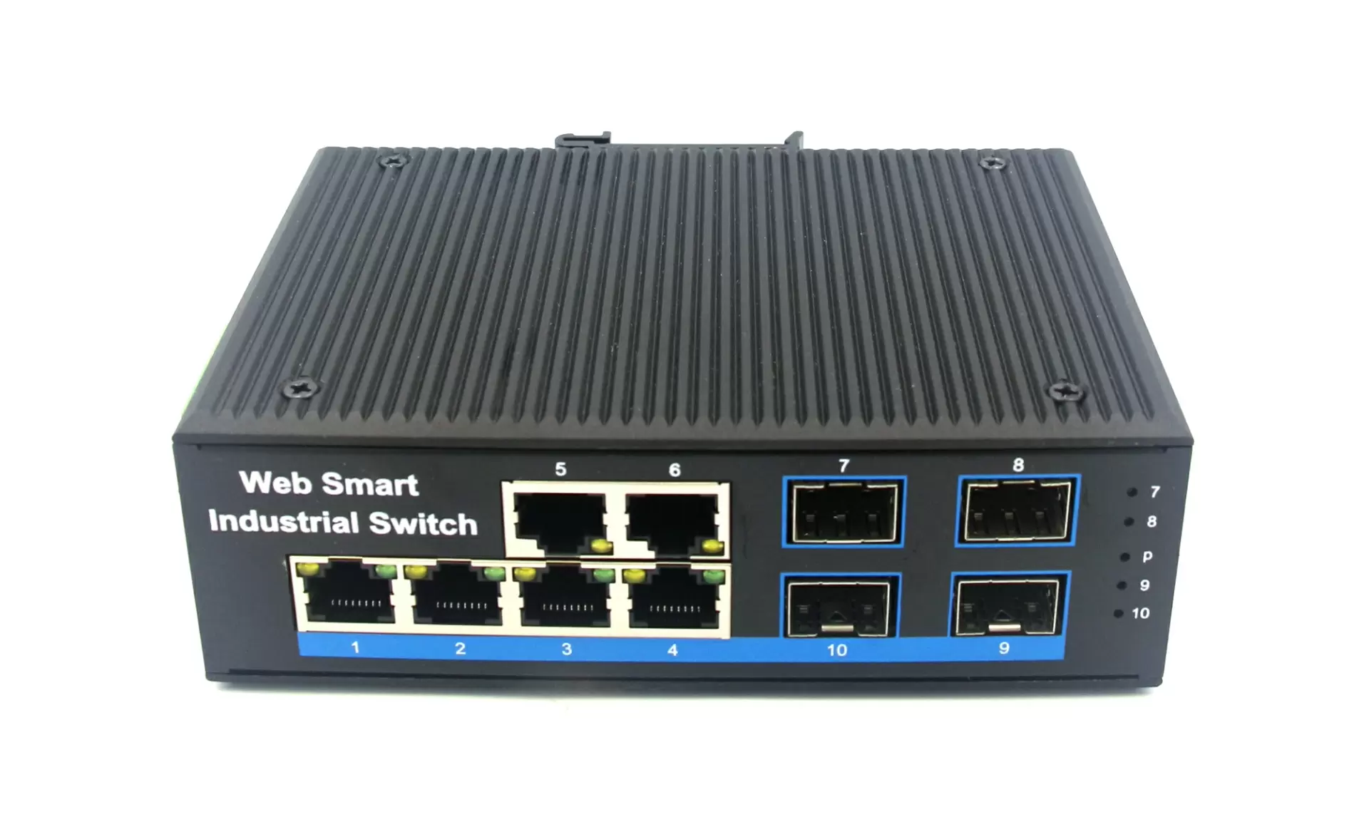Hardended IP40 Industrial grade 6-port gigabit RJ45+4-port SFP Industrial Ethernet PoE Switch ZXD46GP-SFP 
