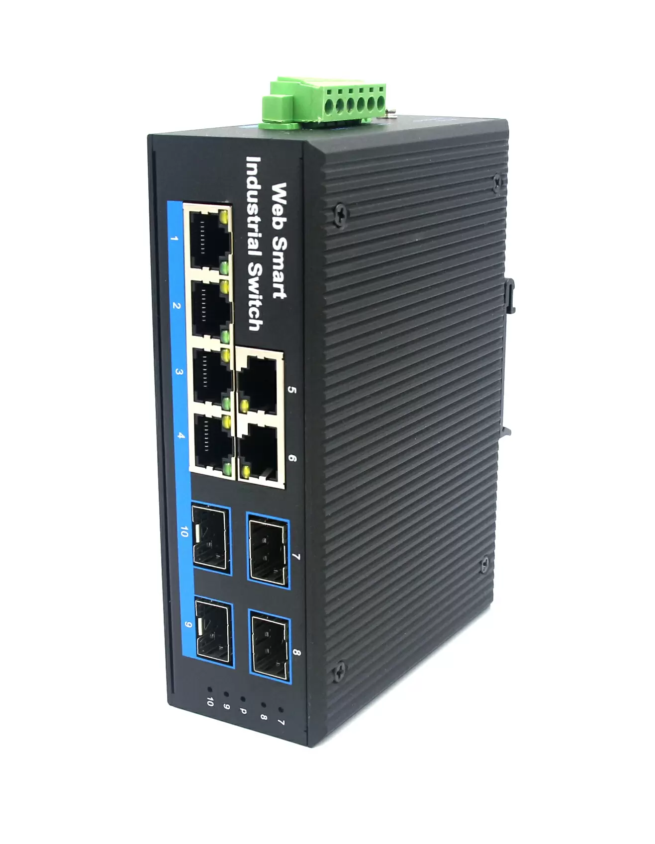 Hardended IP40 Industrial grade 6-port gigabit RJ45+4-port SFP Industrial Ethernet PoE Switch ZXD46GP-SFP 