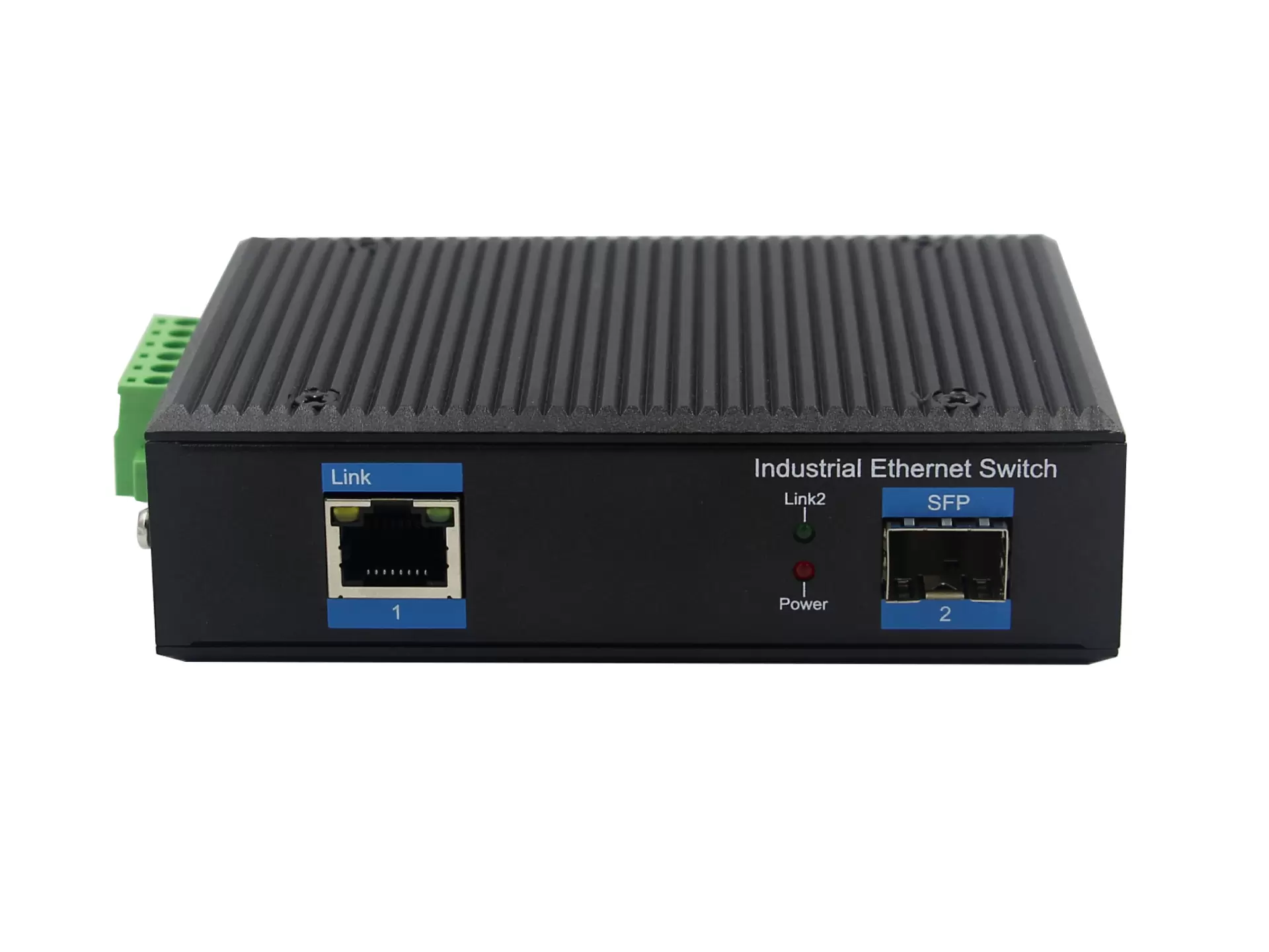 Industrial grade media convertor 1 port 10/100Mbps + 1 port SFP uplink or 1 port fixed optical fiber 1*9 SC/ST/FC connector 20Km dual power supply in, max30W PoE output for each copper ZXR11FP 