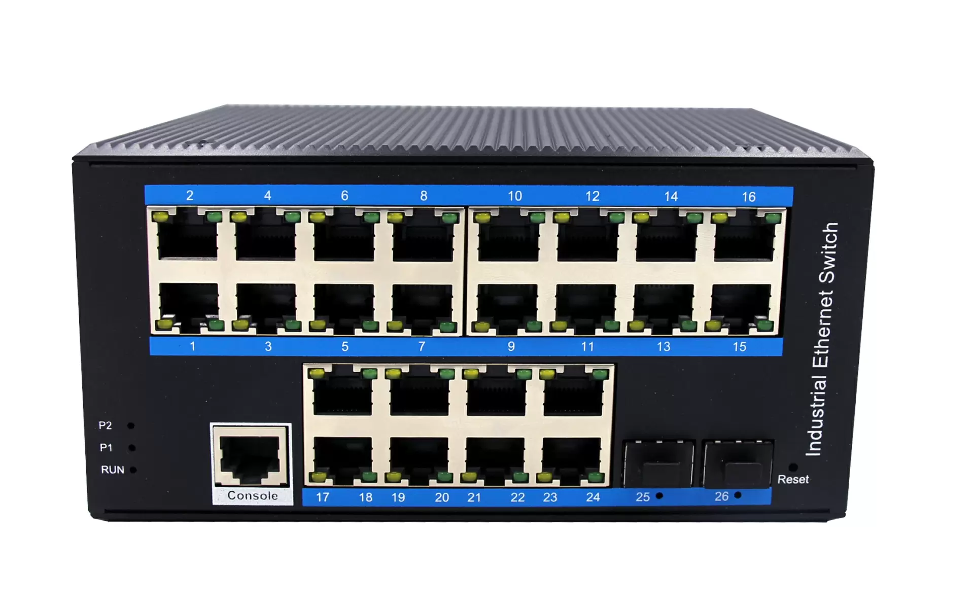 24 Port Din-rail rugged Industrial switch launched ZX224GSP-M-SFP