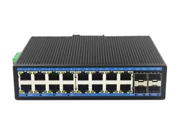 16 port managed Industrial PoE switch plus 4G SFP uplink IP40 protection no fans 16 port POE ZX416GS