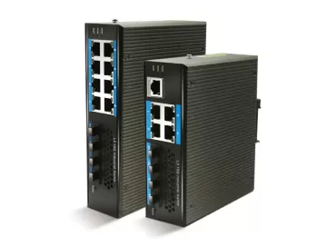 L3 core Industrial grade ethernet switch 8 port gigabit + 4 port SPF++ , IP40 protection supports IP