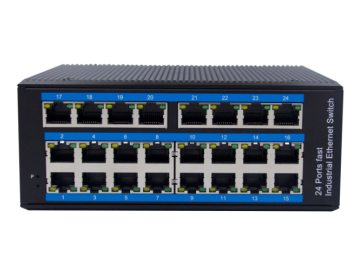 24-port rugged 10/100-TX Industrial Switch applied work for outdoor CCTV POE ZXR024FP