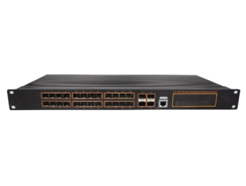 Rack-mountable, Alliuminun L3 Managed Industrial Switch, 24-Port gigabit SFP with 4-Port 10G SFP+,AC