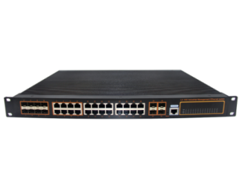 Rack-mountable, Alliuminun L3 Managed Industrial Switch, 10/100/1000Mbps 24-Port RJ45+8-Port gigabit