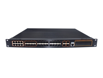 Rack-mountable, Alliuminun L3 Managed Industrial Switch, 24-Port gigabit SFP+8-Port gigabit combo wi