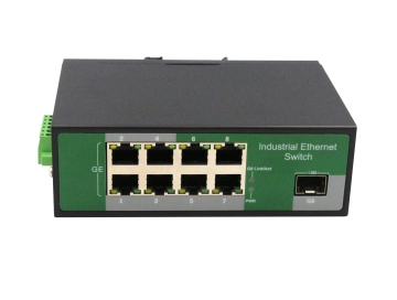 8 Port RJ45+1 Port optical Industrial switch, 10/100/1000Mbps ZXDL18G