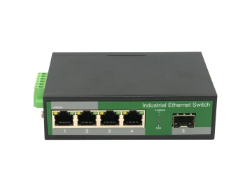 4 Port RJ45+1 Port optical Industrial switch, 1000Mbps ZXDL14G-SFP