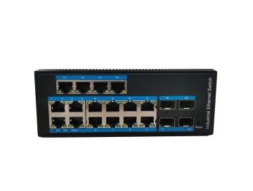Alliuminun L2+ Managed Industrial Ethernet Switch 16 RJ45 Ports