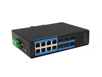 8+6 Port Industrial Gigabit Managed L2 Aggregation Switch | ZX68GS-M-SFP